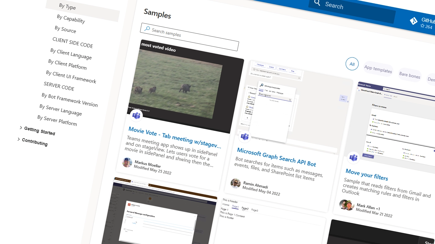 Teams Apps samples